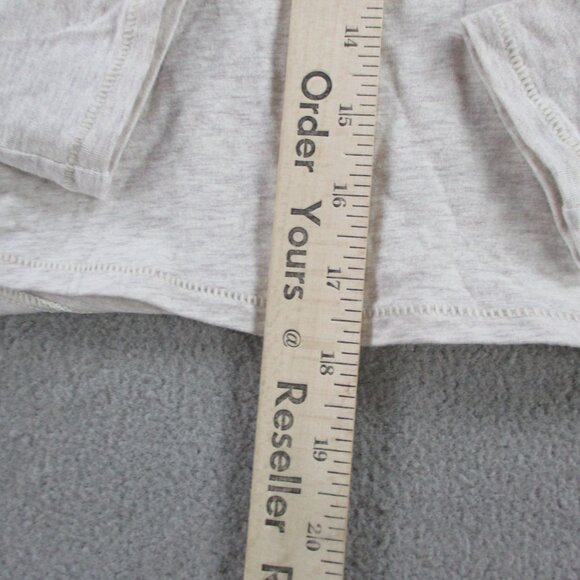 SKIMS Cotton Jersey Long Sleeve T Shirt Womens 2XS XXS Oatmeal Heather NEW NWT - Picture 5 of 8